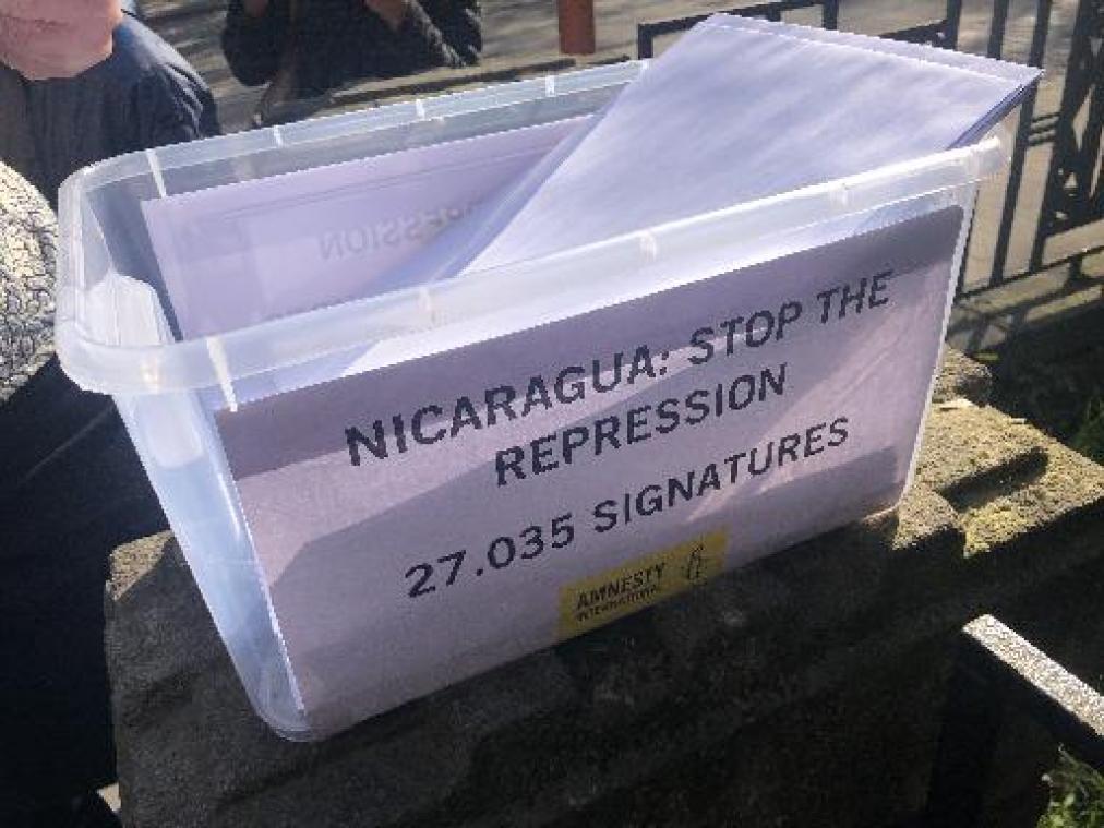 Amnesty International veroordeelt Nicaraguaanse repressie met 27.000 handtekeningen