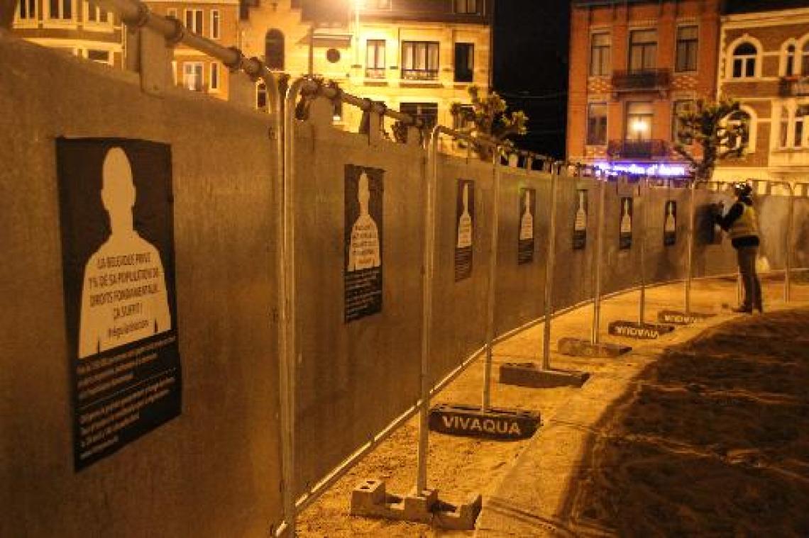 Activisten vragen op Brusselse verkiezingsborden aandacht voor mensen zonder papieren