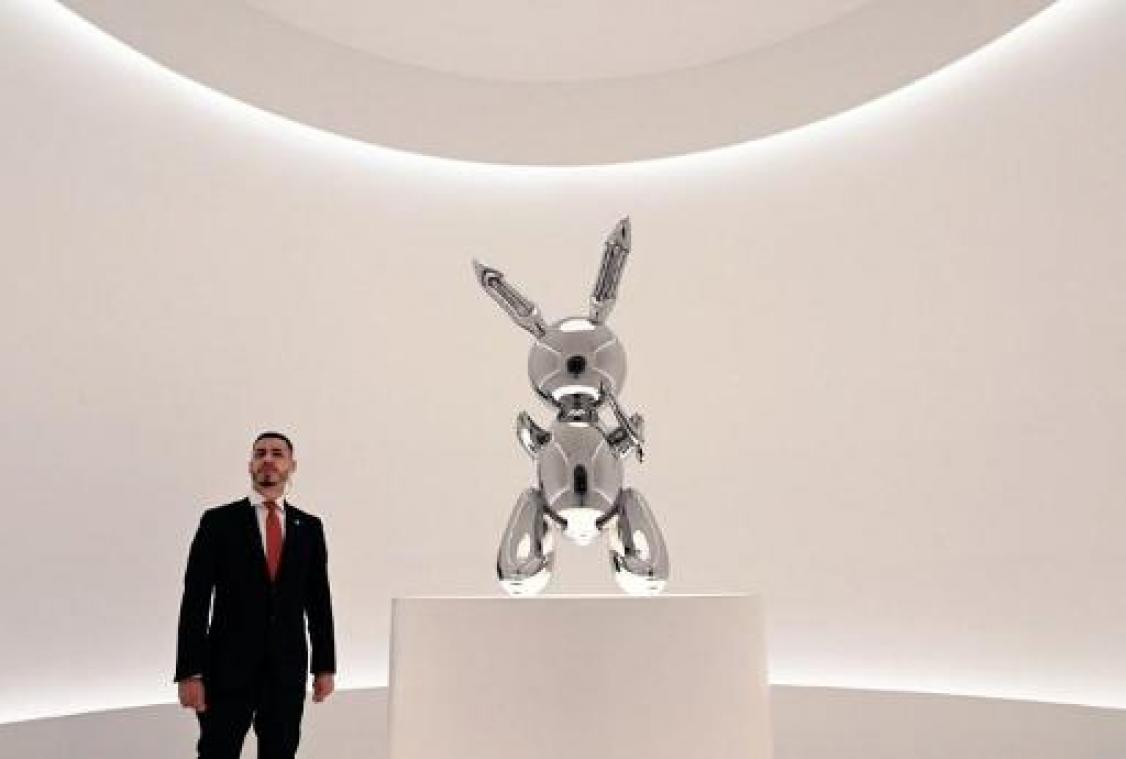Konijn van kunstenaar Jeff Koons verkocht voor 91,1 miljoen dollar