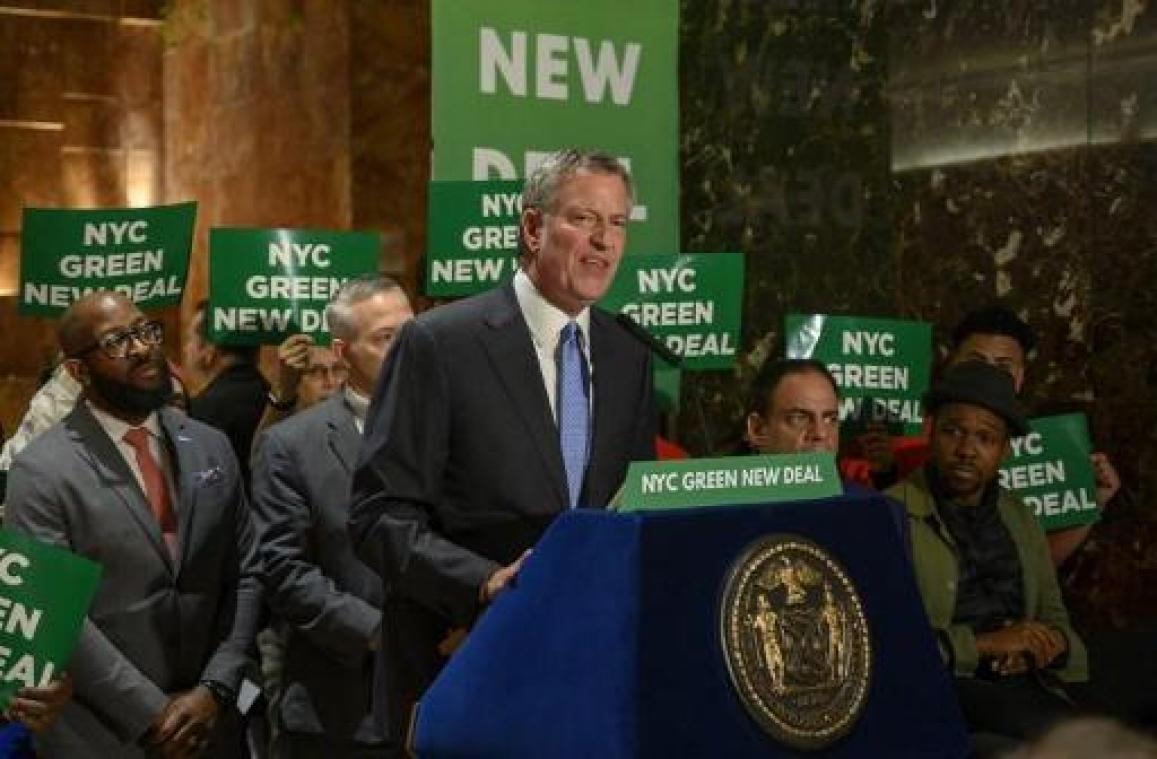 Ook Bill de Blasio, burgemeester van New York, gooit zich in de strijd