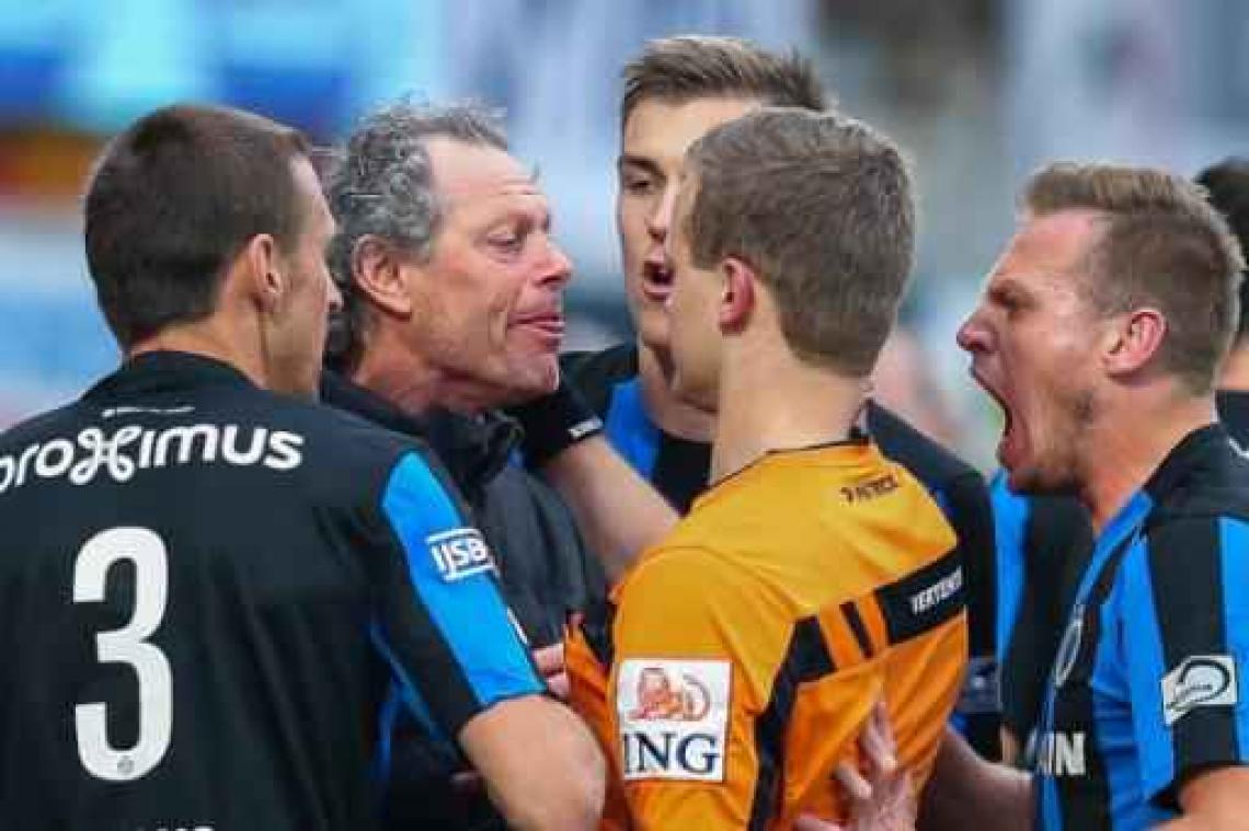 Preud'homme aanvaardt schorsing, Brugge-trainer niet in dug-out tegen Gent en Anderlecht