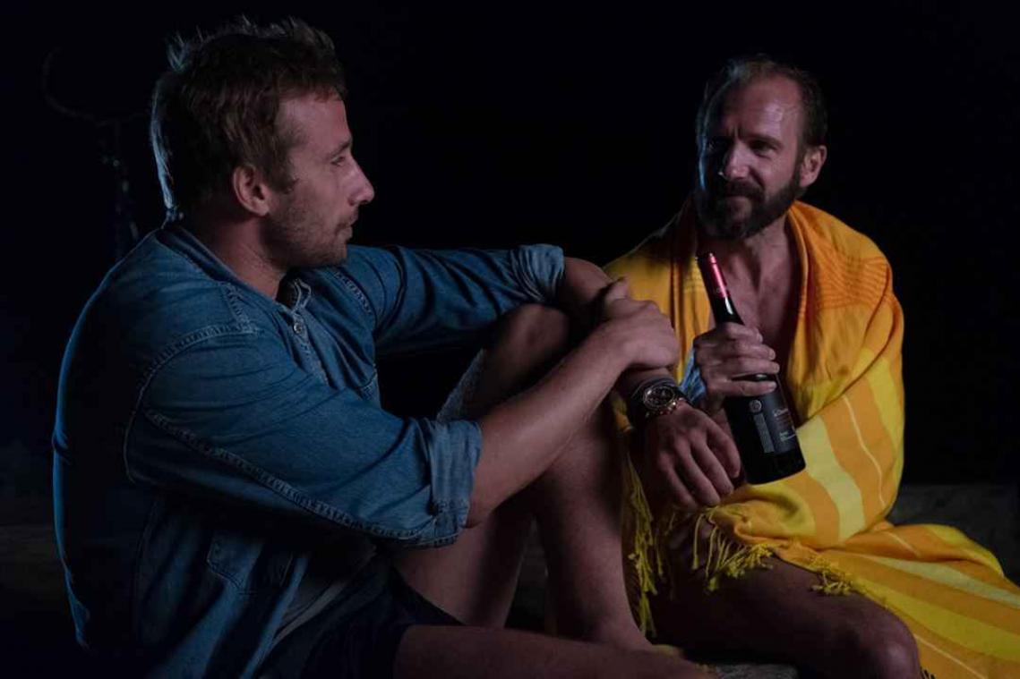 Matthias Schoenaerts en Ralph Fiennes in 'A Bigger Splash'