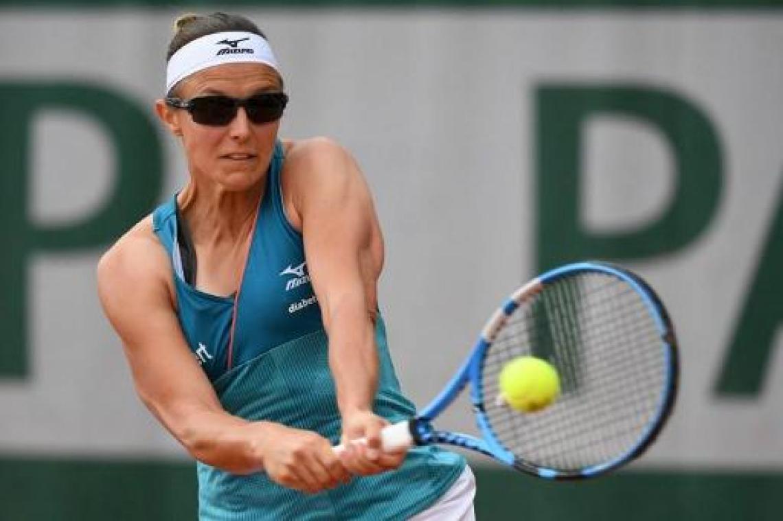 Kirsten Flipkens is niet opgewassen tegen olympisch kampioene Puig