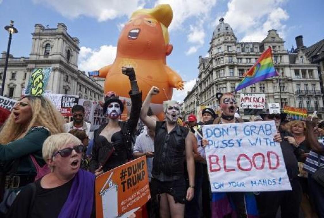 Massale protesten verwacht tijdens eerste staatsbezoek van Trump aan Verenigd Koninkrijk