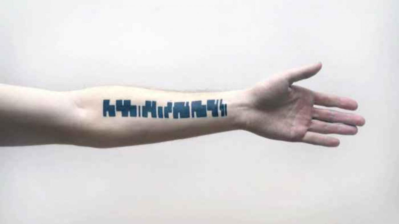 Een  tatoeage die ook muziek kan maken
