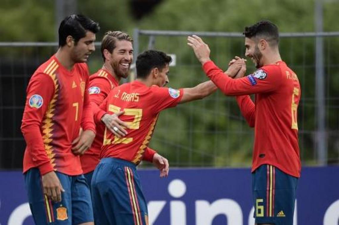 Kwal. EK 2020 - Spanje wint ruim bij Faeröer, maar moet wel tegendoelpunt slikken