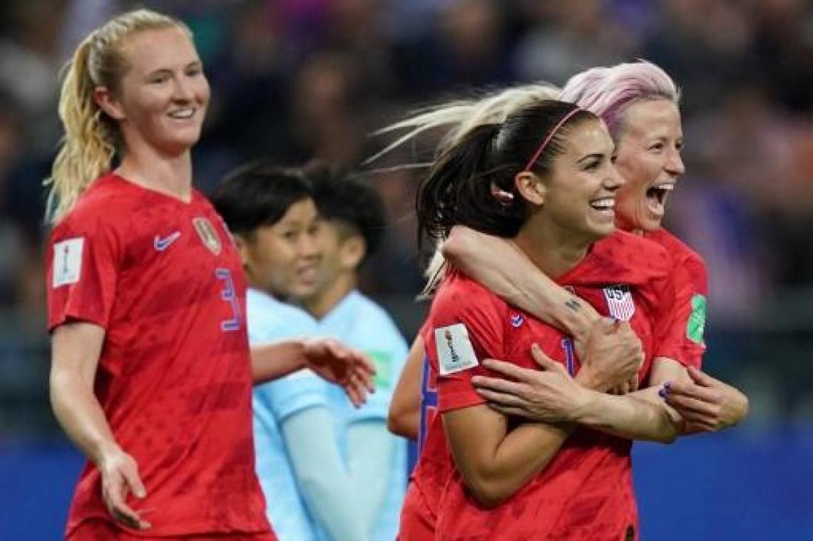 WK vrouwenvoetbal - Recordzege voor Amerikanen: 13-0 tegen Thailand