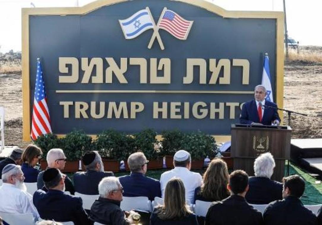 Nieuwe nederzetting op Golanhoogte wordt 'Trump Heights'