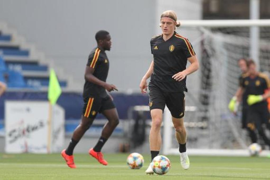 Dertien Jonge Duivels trainen intensief, basisploeg van zondag houdt recuperatiesessie