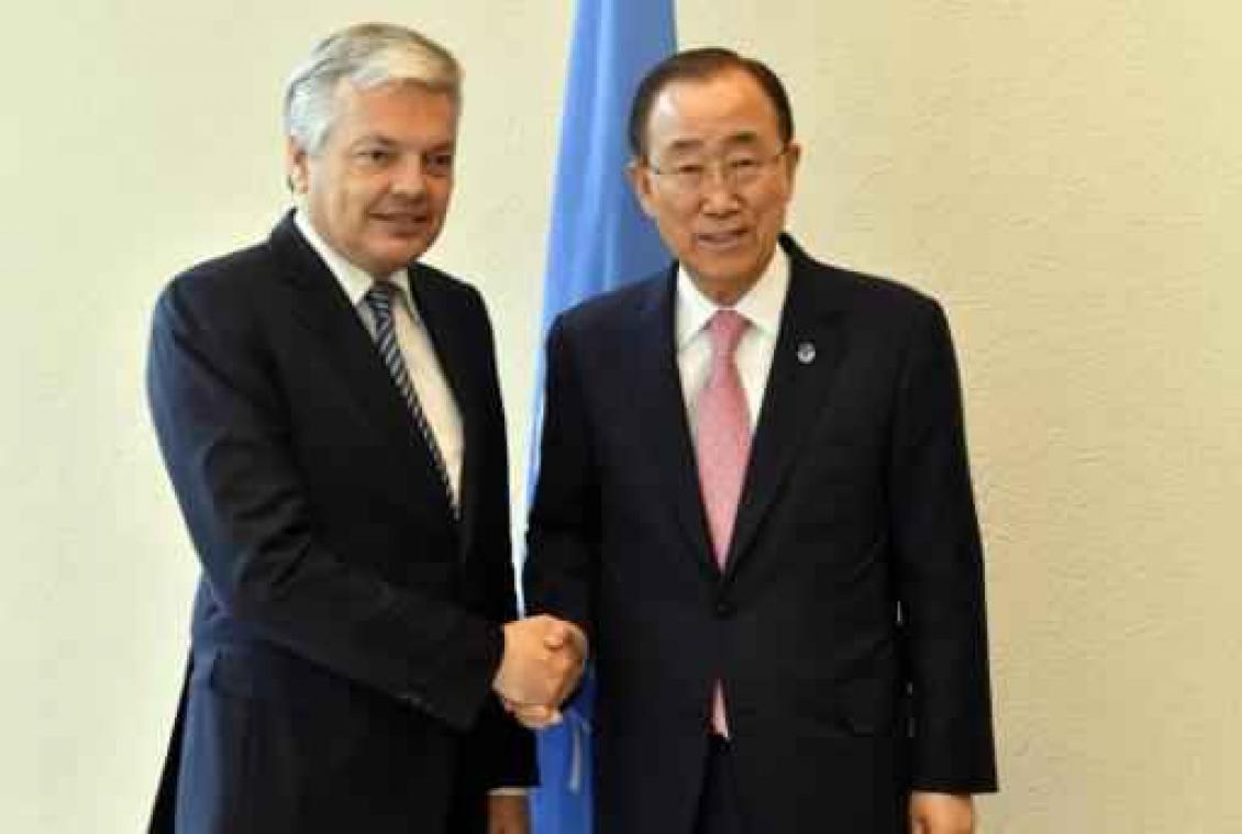 Reynders overlegt met Ban Ki-moon in Genève