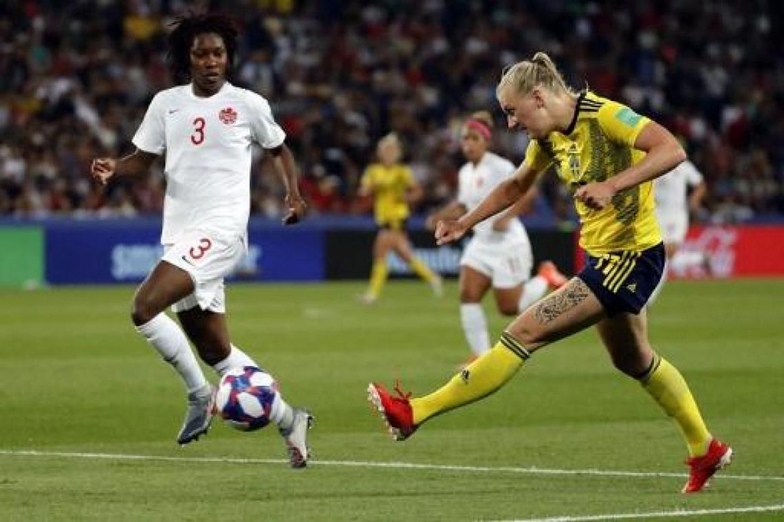 WK vrouwenvoetbal - Zweedse speelsters voorbij Canada naar kwartfinales