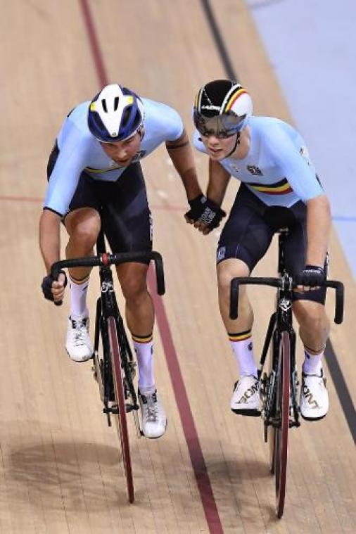 Europese Spelen - Moreno De Pauw en Fabio Van den Bossche vallen net naast het podium in ploegkoers