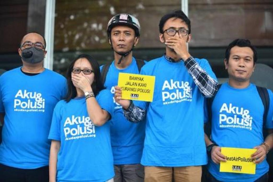 Inwoners van Jakarta zijn vervuiling beu en vervolgen regering