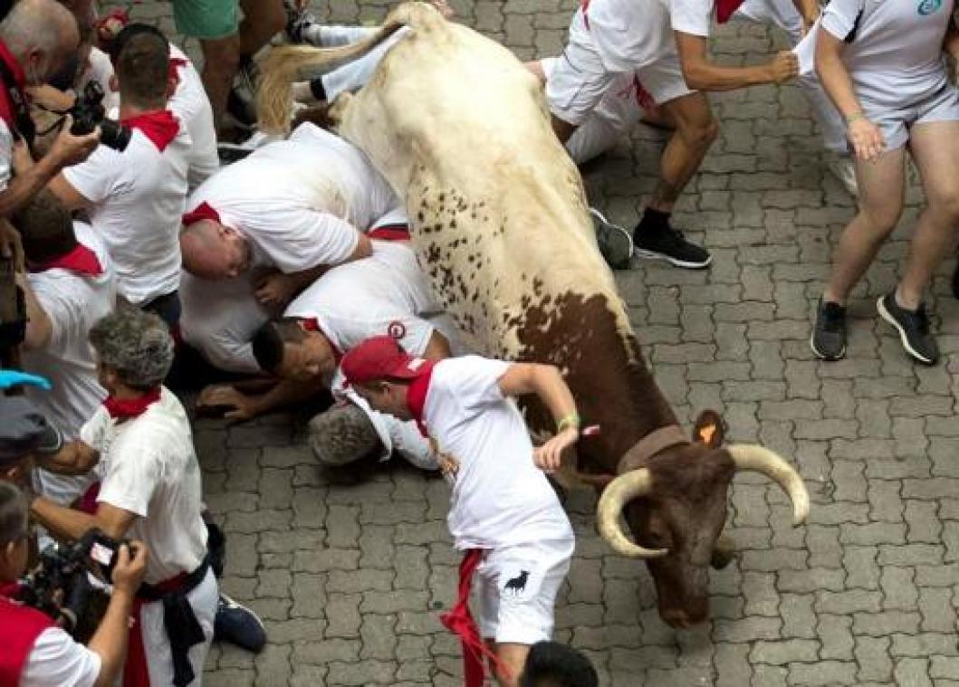 Minstens vijf gewonden bij stierenrennen in Pamplona