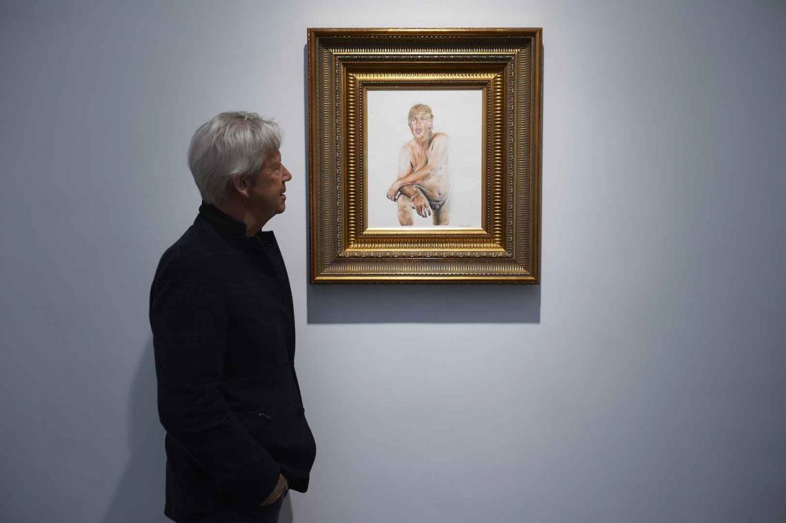 Naaktschilderij van Trump tentoongesteld in Londen