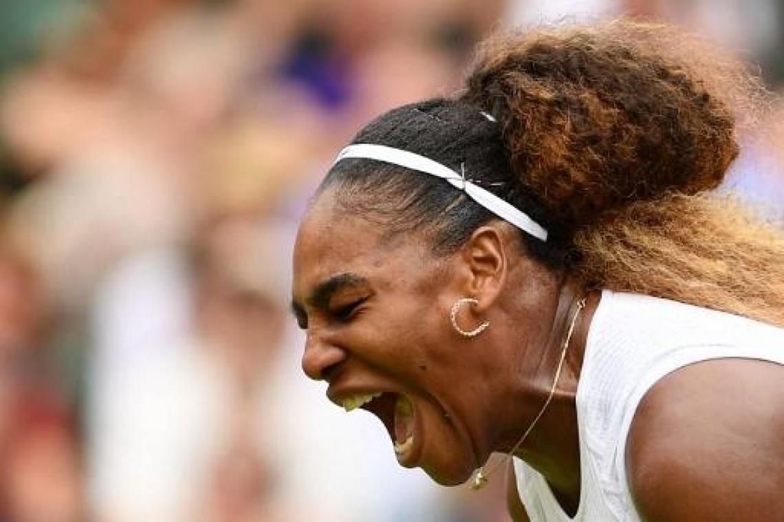 Serena Williams heeft ticket voor halve finales van Wimbledon beet
