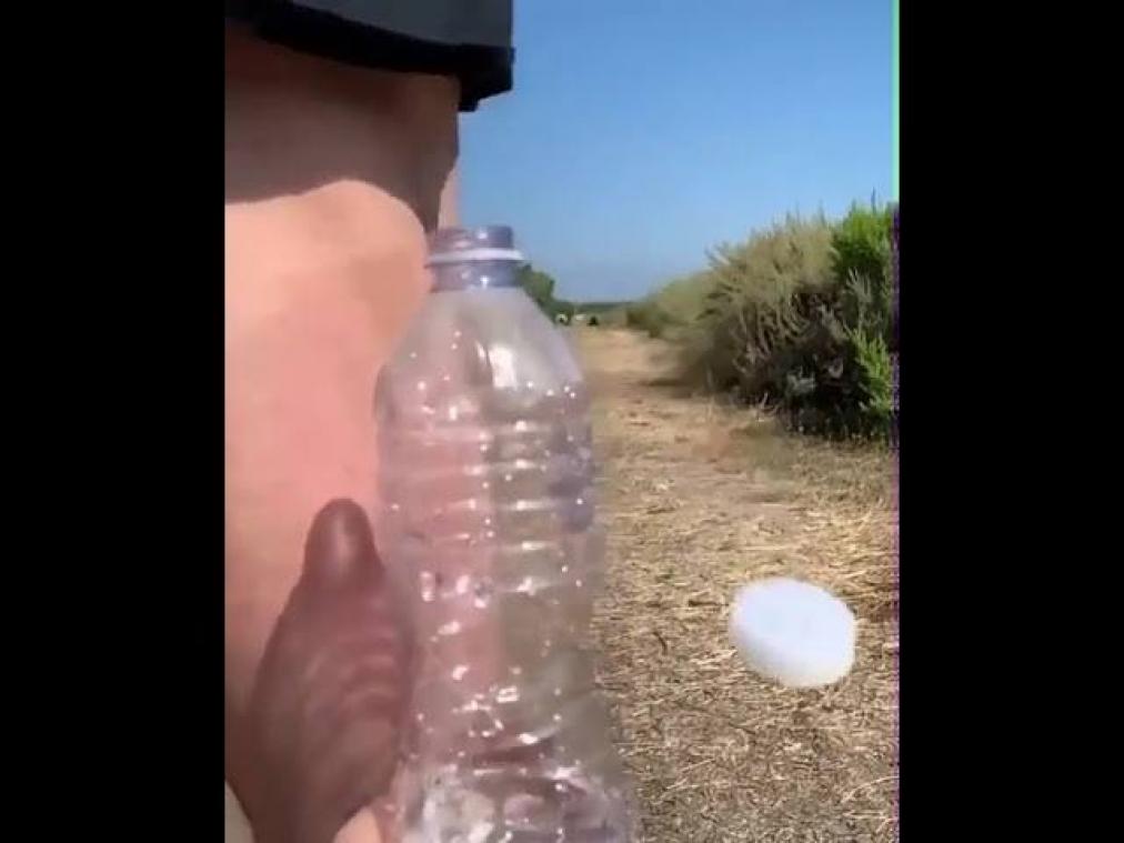 VIDEO. Steve-O doet Bottle Cap Challenge met zijn derde been