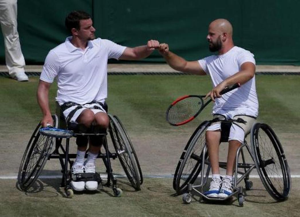 Rolstoeltennisser Joachim Gérard in finale dubbelspel