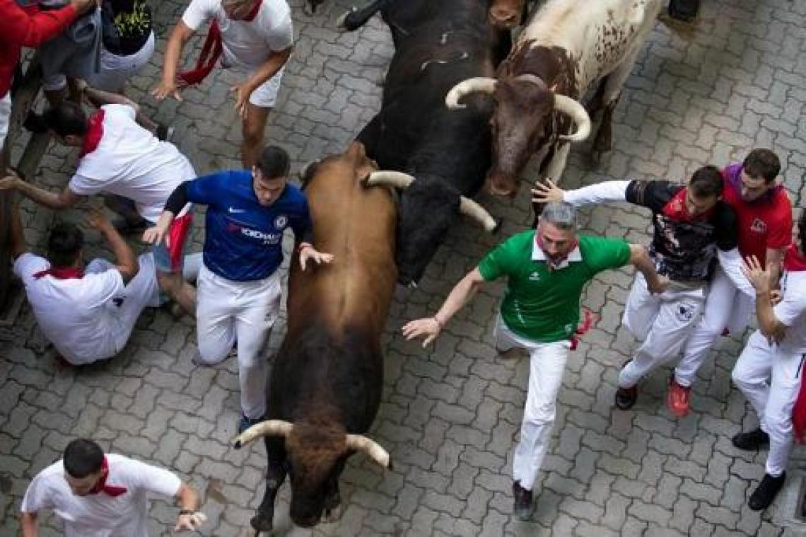 Vijf gewonden bij stierenrennen in Pamplona