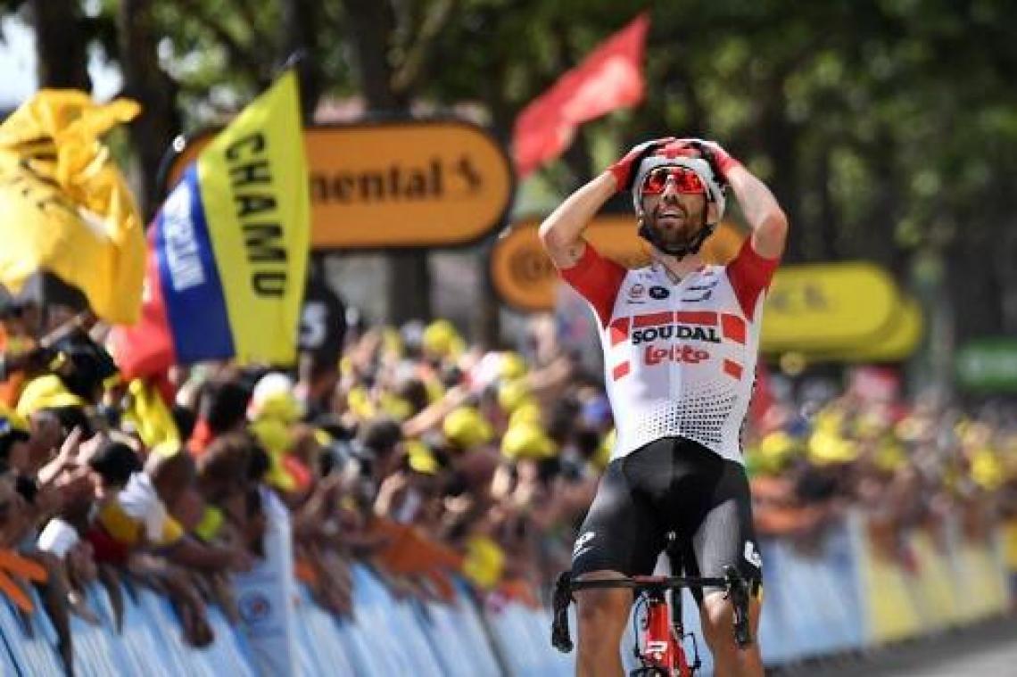 Tour de France - De Gendt na tweede Belgische ritzege: "Geweldige benen, maar zoveel pijn"