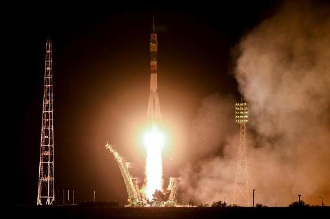 Drie ruimtevaarders op weg naar ISS op 50e verjaardag maanlanding