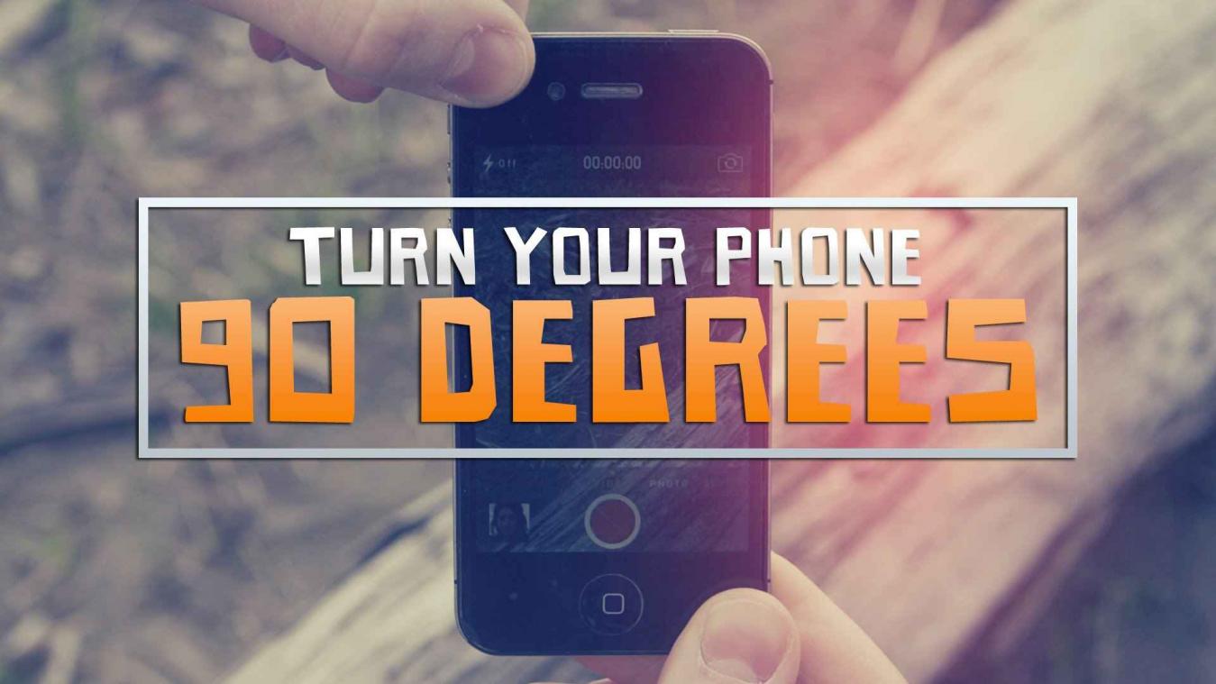 Hilarische oproep om je smartphone een kwart te draaien