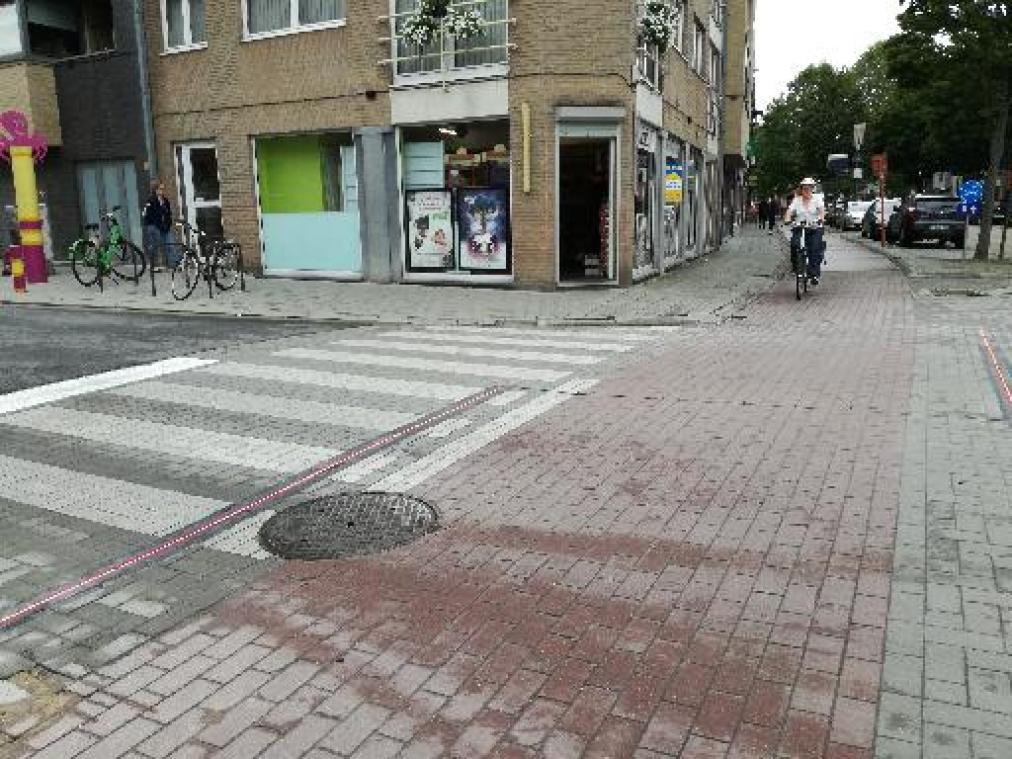 Led-systeem waarschuwt automobilisten voor fietsers in Hasselt