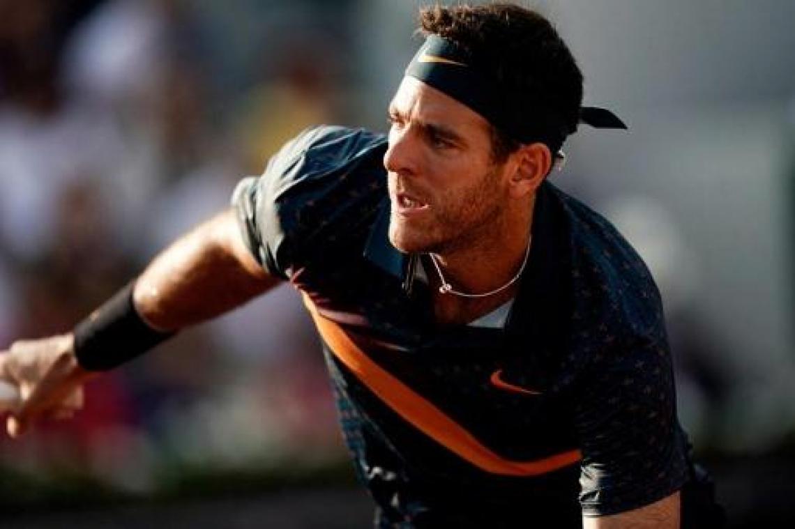 US Open - Argentijn Juan Martin del Potro geeft geblesseerd forfait