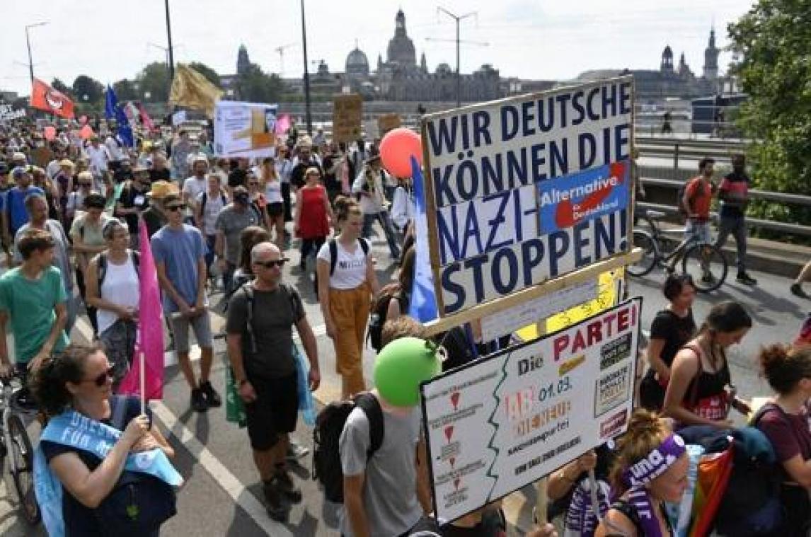 35.000 mensen betogen in Dresden tegen racisme