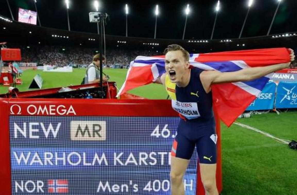 Diamond League Zürich - Warholm verbetert Europees record op 400m horden en benadert zelfs wereldrecord