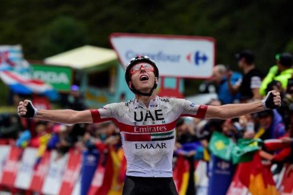Vuelta - Ritwinnaar Pogacar dankt regenweer: "In deze omstandigheden kan ik iets meer"