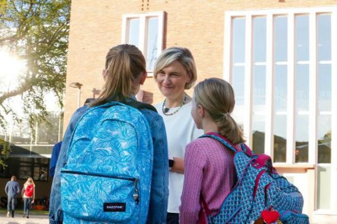 Crevits geeft startschot van het nieuwe schooljaar in Torhout