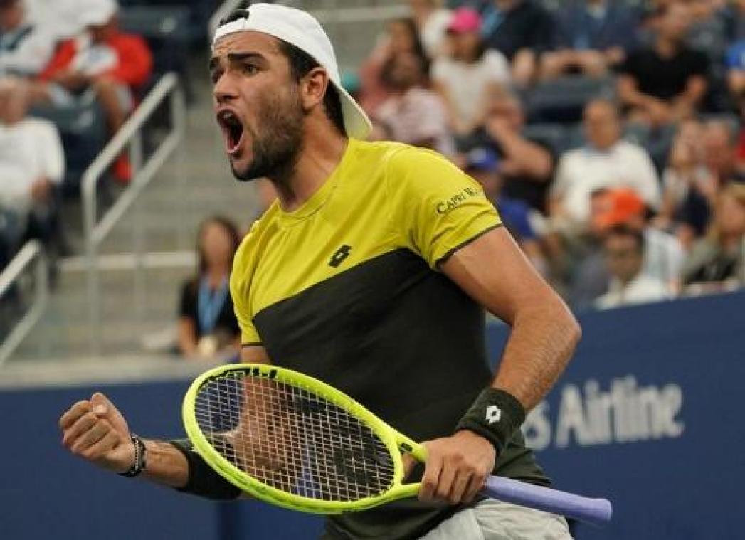 US Open - Italiaan Matteo Berrettini voor het eerst in kwartfinale Grand Slam