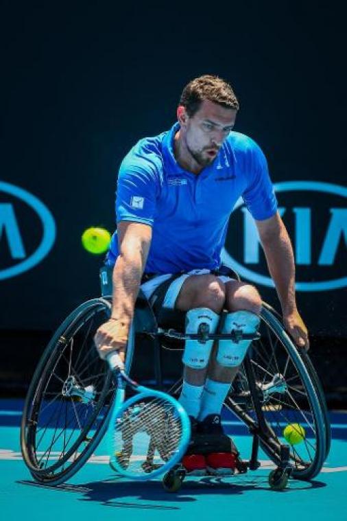 US Open - Rolstoeltennisser Joachim Gérard ligt ook uit enkelspel