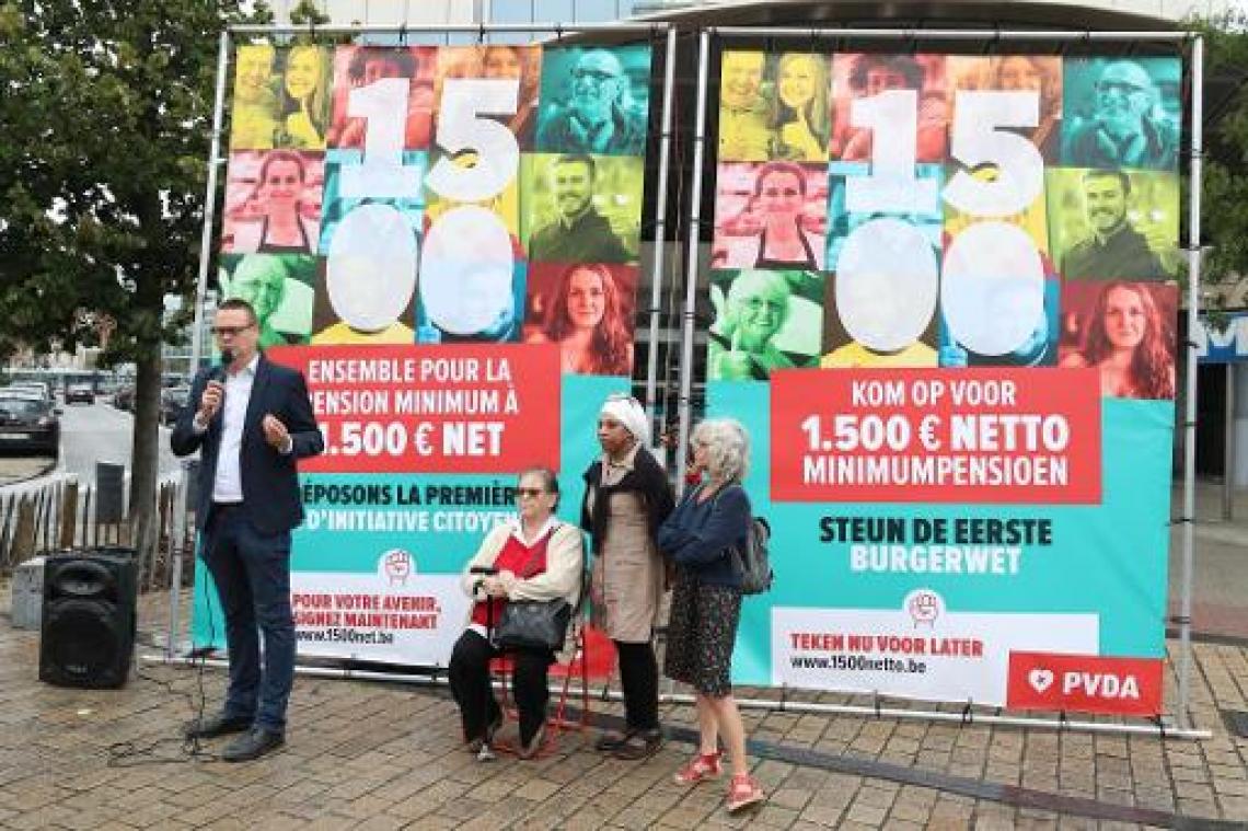 PVDA lanceert campagne voor burgerwet voor minimumpensioen van 1.500 euro netto