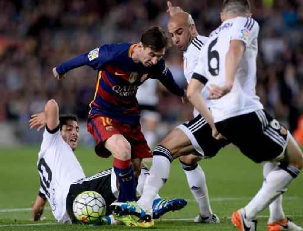 Primera Division - Barcelona lijdt 3e competitienederlaag op rij, Messi maakt zijn 500e goal