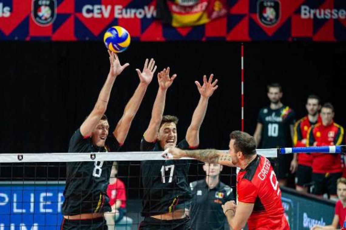 EK volley (m) - Tomas Rousseaux ziet Red Dragons op karakter winnen van Duitsers