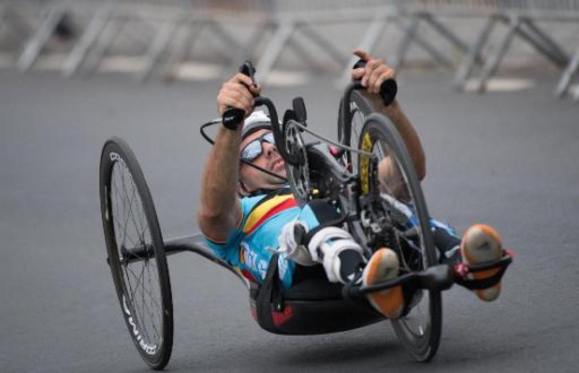 WK paracycling - Jean-François Deberg sprint naar zilver