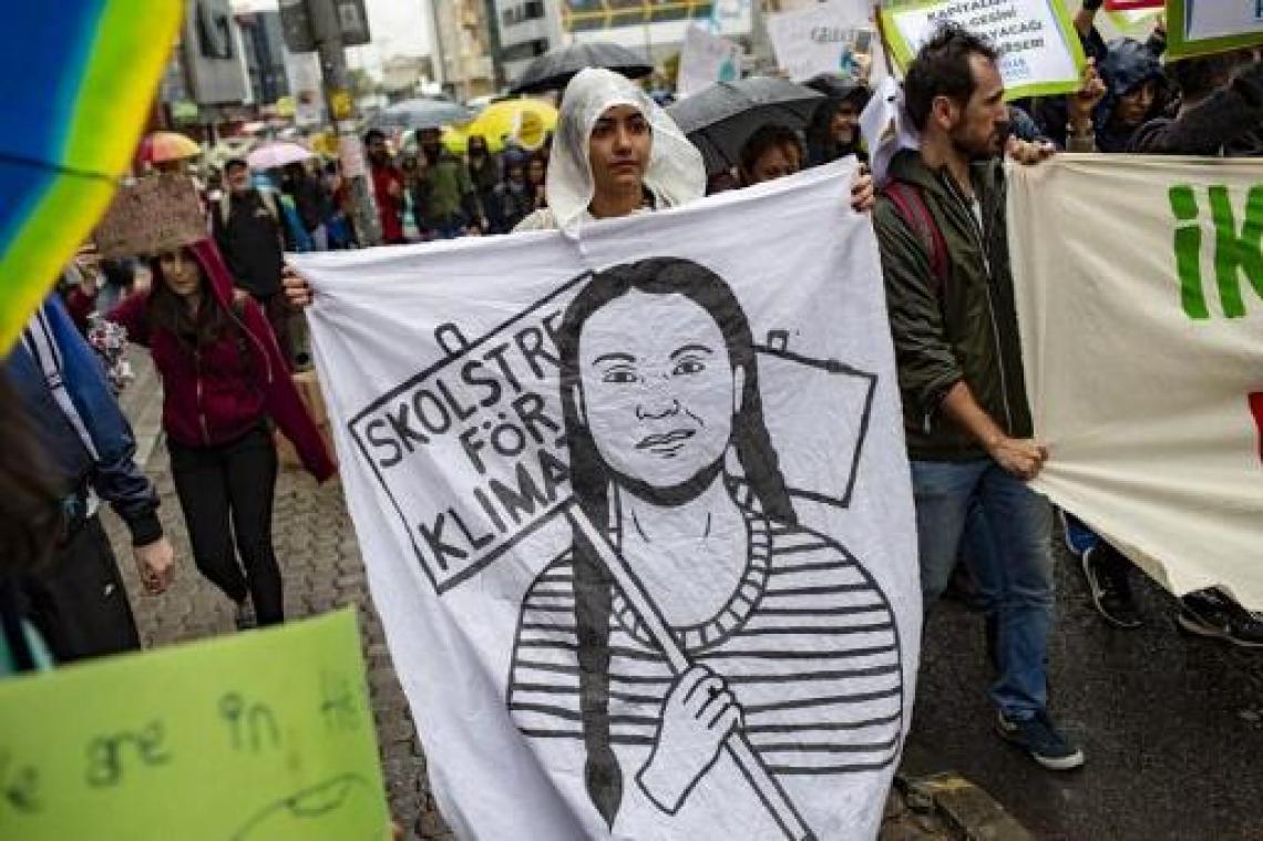 Opkomst wereldwijde klimaatstaking stemt boegbeeld Greta Thunberg "heel hoopvol"