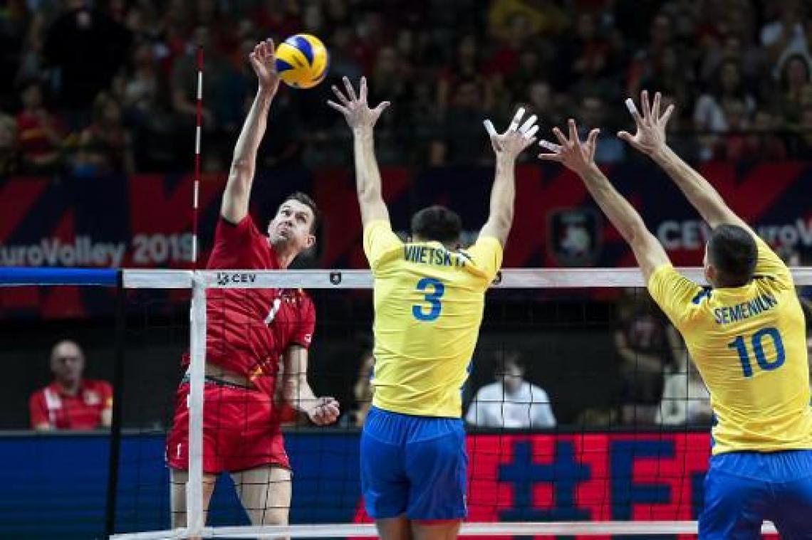 EK volley (m) - Red Dragons stranden in achtste finales na vijfsetter tegen Oekraïne