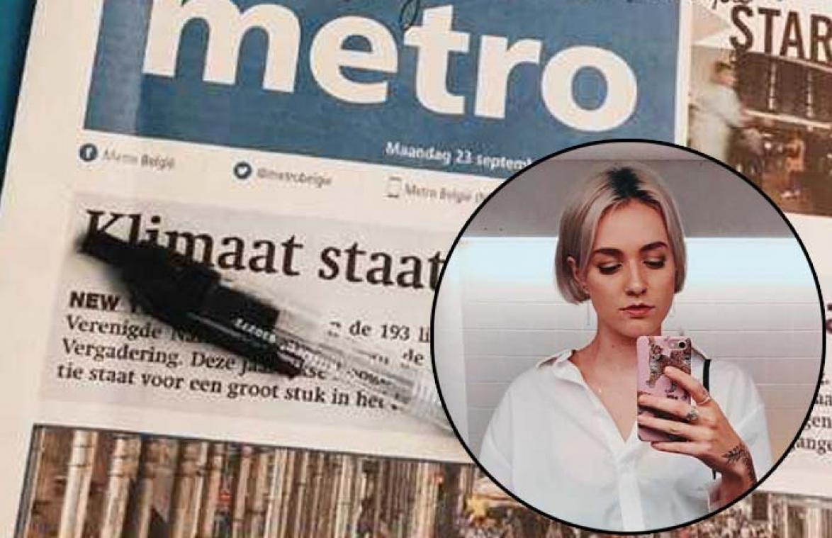 Jitske Van de Veire laat bijzondere boodschap achter op Metro-krant