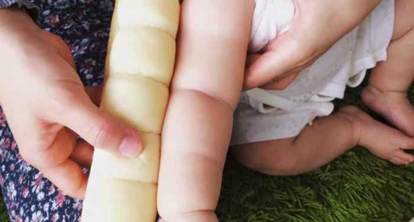 In Japan vergelijken ze de armen van baby's met geribbeld brood