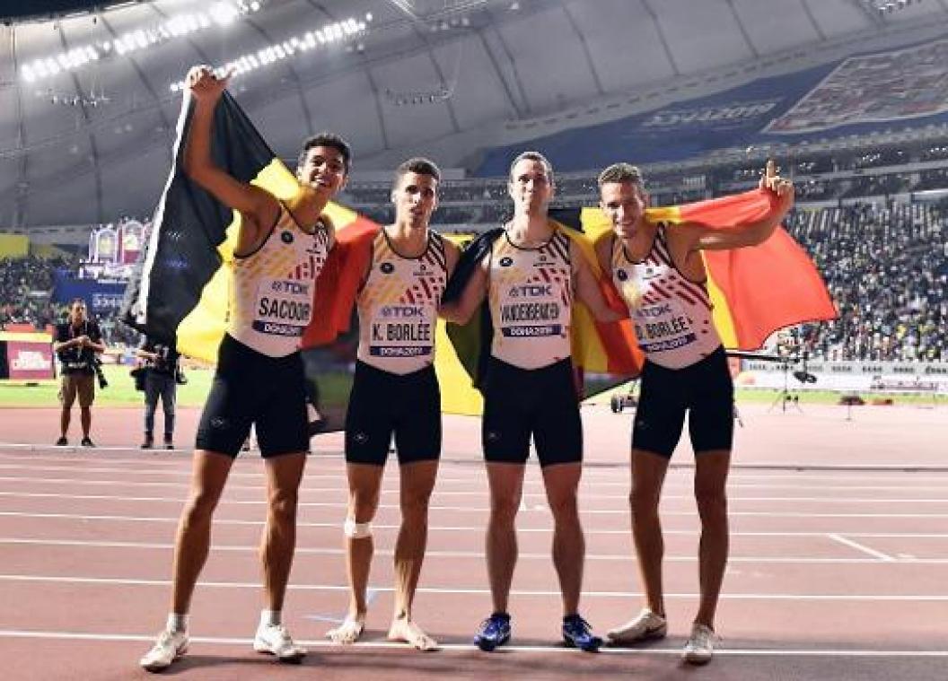 WK atletiek - "Dit is de mooiste medaille van onze aflossingsploeg"