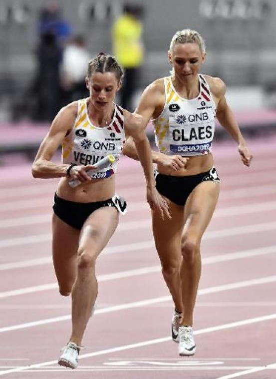 WK atletiek - Belgian Cheetahs schuiven op naar vierde plaats na diskwalificatie Jamaica en Canada