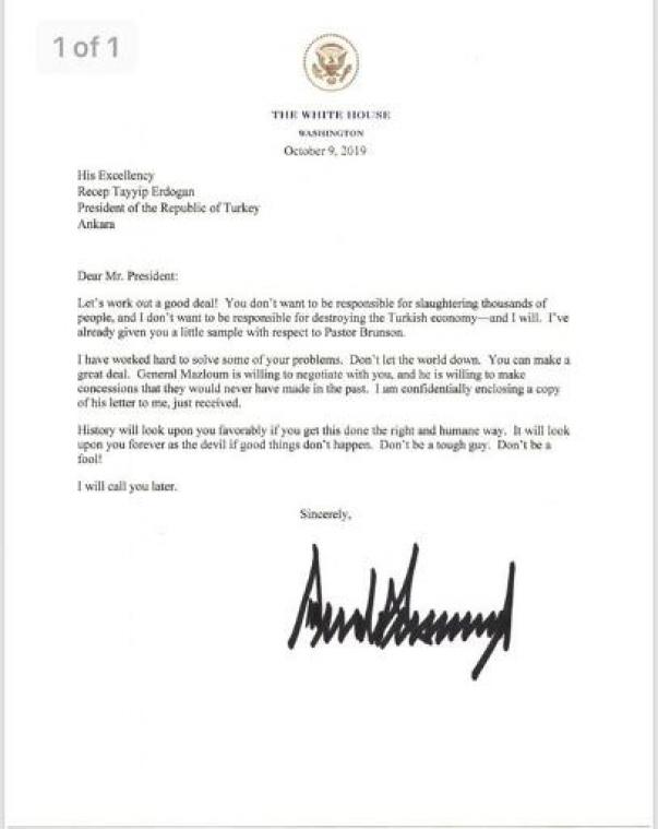 Erdogan gooit weinig diplomatieke brief van Trump "in de vuilnisbak"
