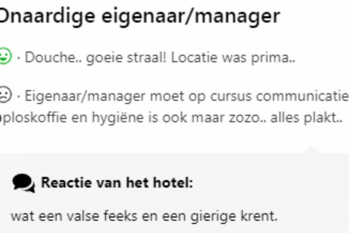 Nederlandse hoteluitbater dient slechte recensenten van antwoord: "Valse feeks"