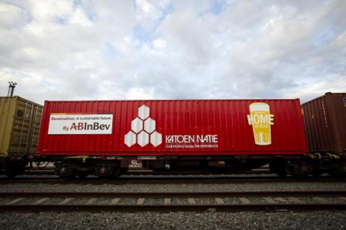 Nieuwe "biertrein" van AB InBev haalt in Antwerpse haven 5.000 vrachtwagens uit verkeer