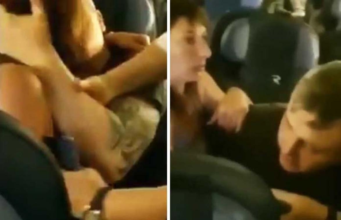 VIDEO. Stewardess haalt flikflooiend koppeltje uit elkaar: "Haal je hand van zijn penis!"