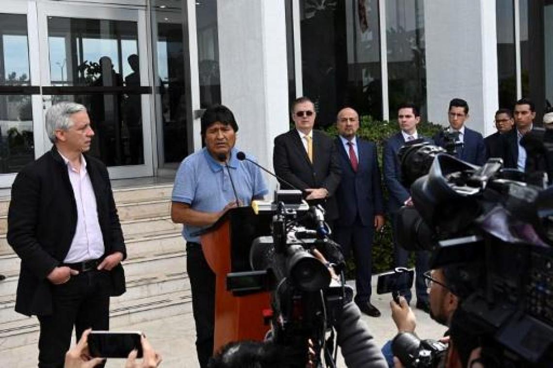Morales zegt bij aankomst in Mexico strijd te zullen verderzetten