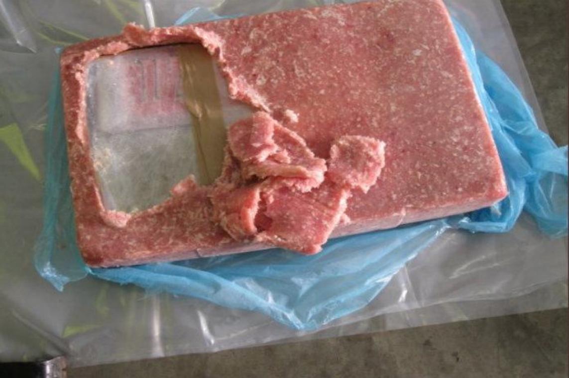 Man verstopt 200 kg coke in diepvriesvlees